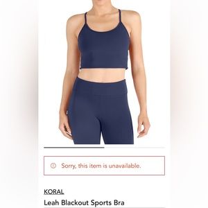 Koral Leah Sports Bra/ Crop Top size small
